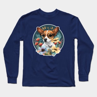 Jack Russell Terrier illustration Long Sleeve T-Shirt